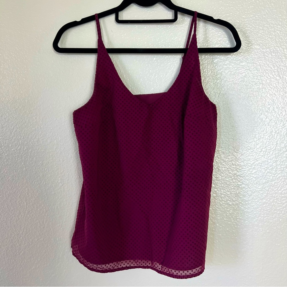 Banana Republic Lined V-neck Tank Top - Burgundy